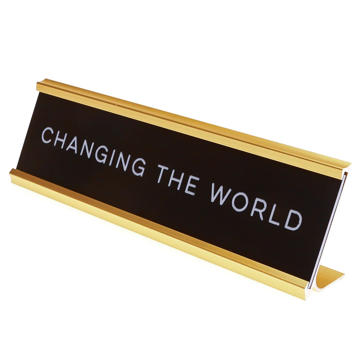 Changing the World Graduation Desk Name Plate