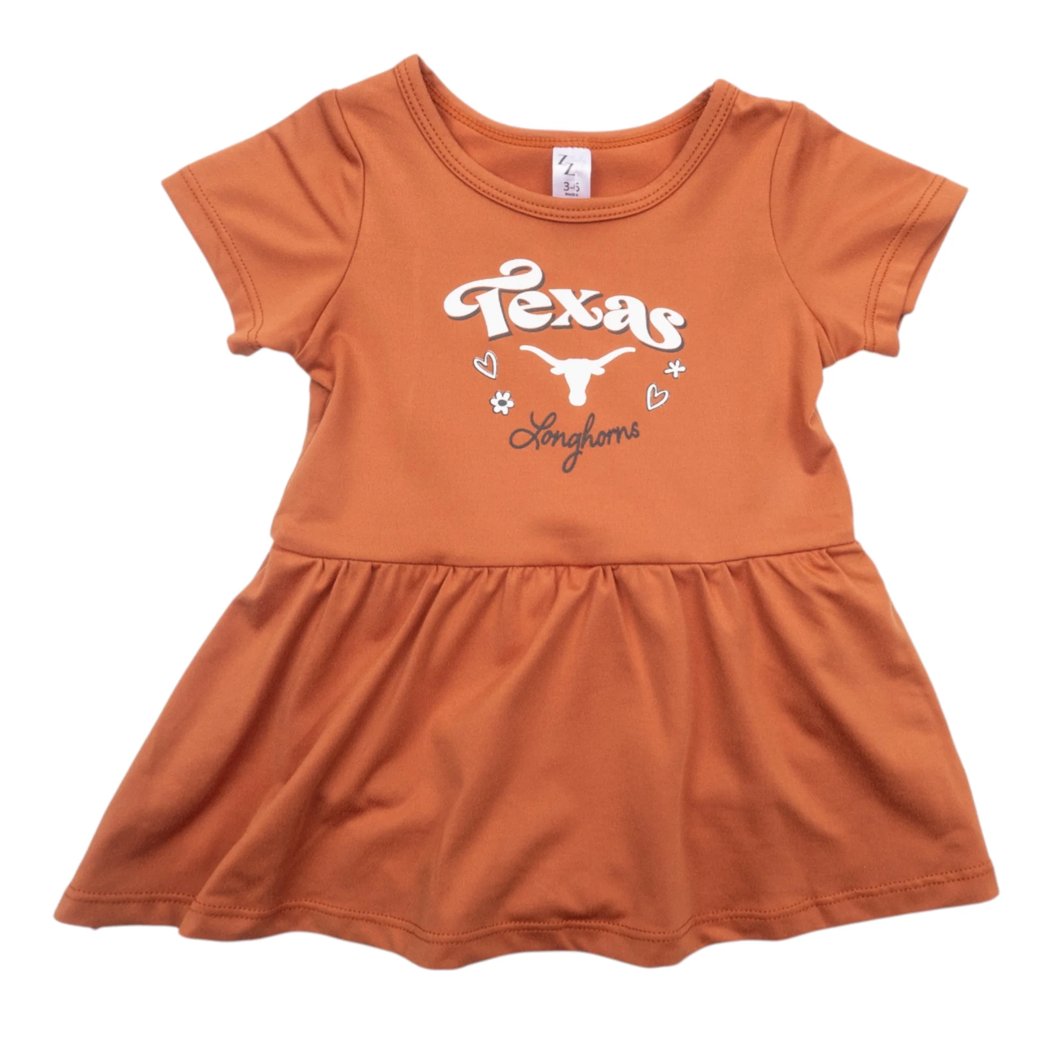 Infant ZooZatZ Texas Longhorns Short Sleeve Dress Romper