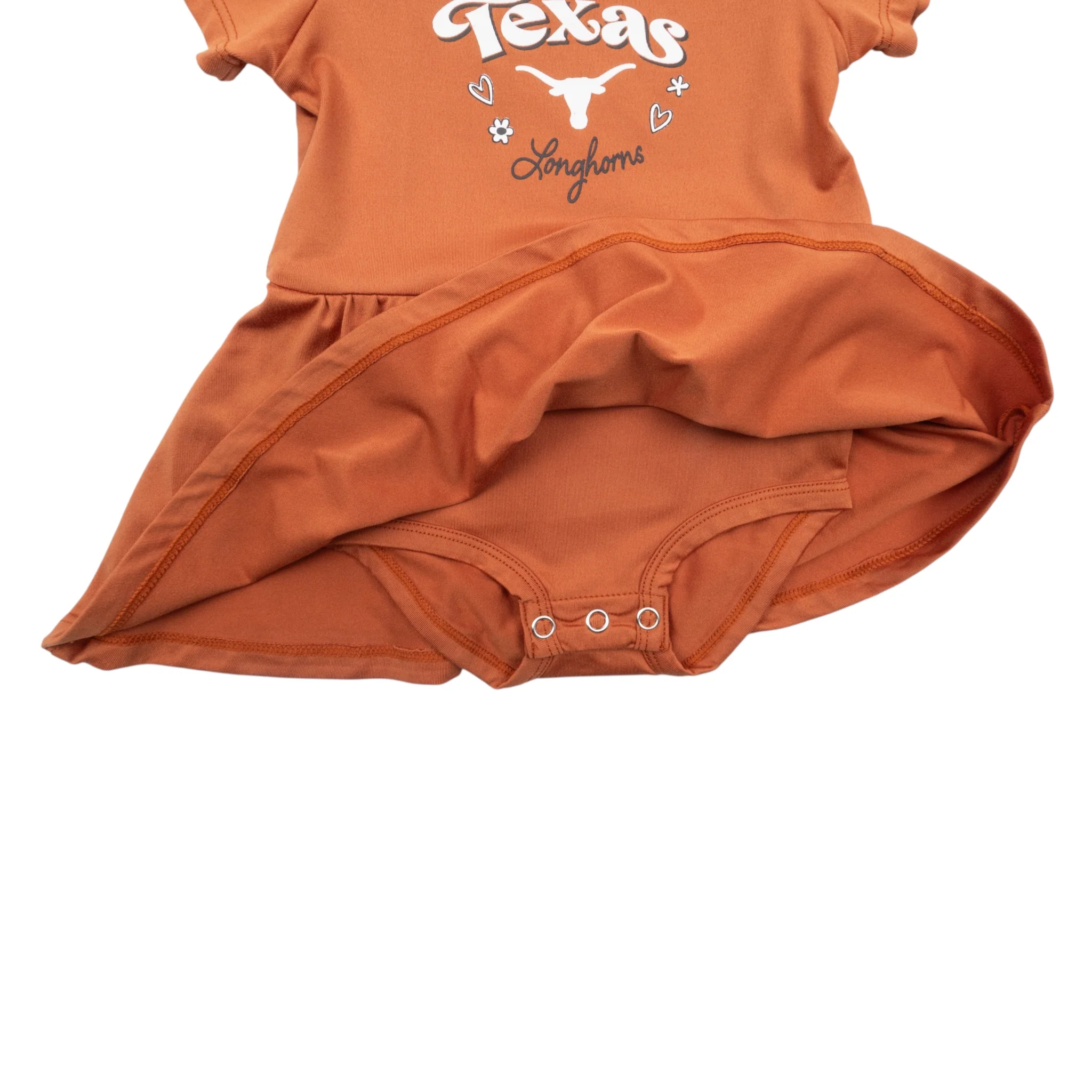Infant ZooZatZ Texas Longhorns Short Sleeve Dress Romper - Image 3