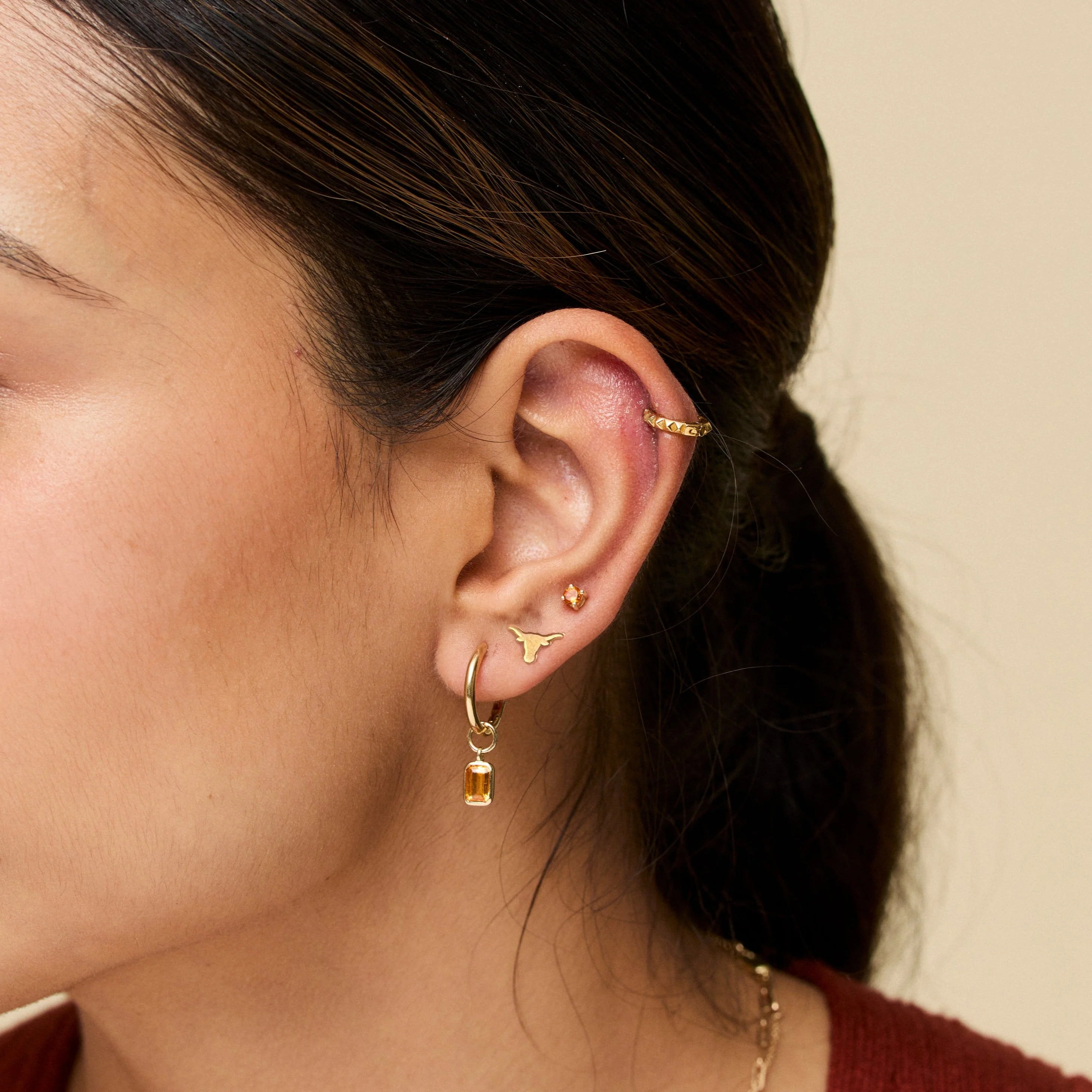 Kyle Cavan UT Longhorn Stud Earrings - Image 3