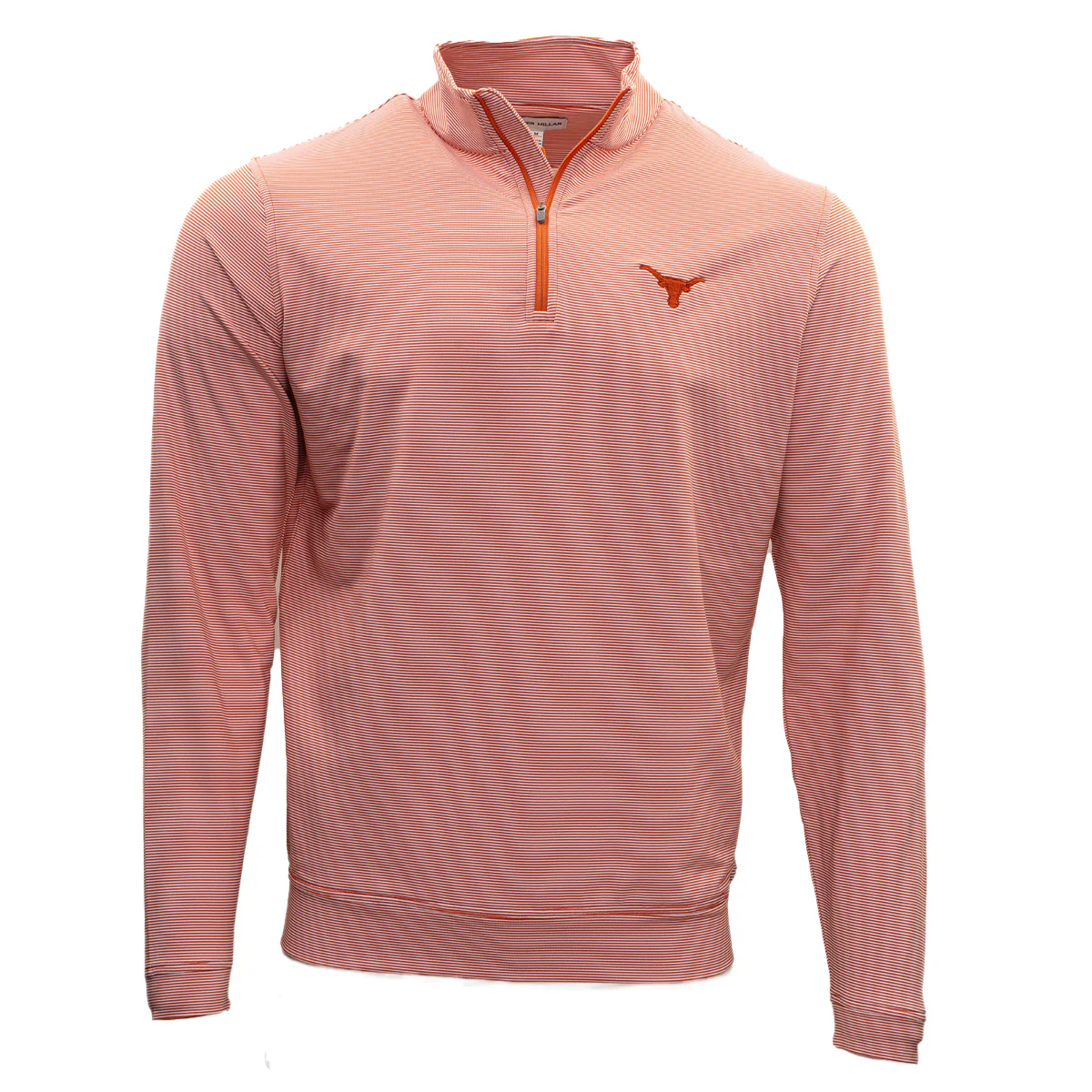 Peter Millar Texas Longhorns Perth Mini-Stripe Quarter Zip - Image 3