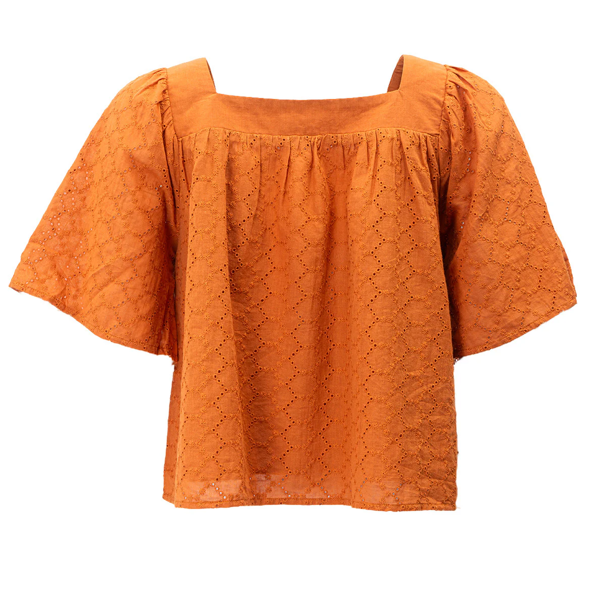 Square Neck Flutter Sleeve Top - Image 2