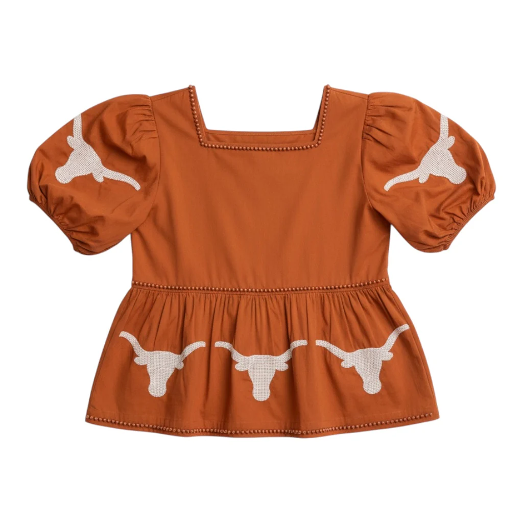 Stewart Simmons Puff Sleeve Peplum Top