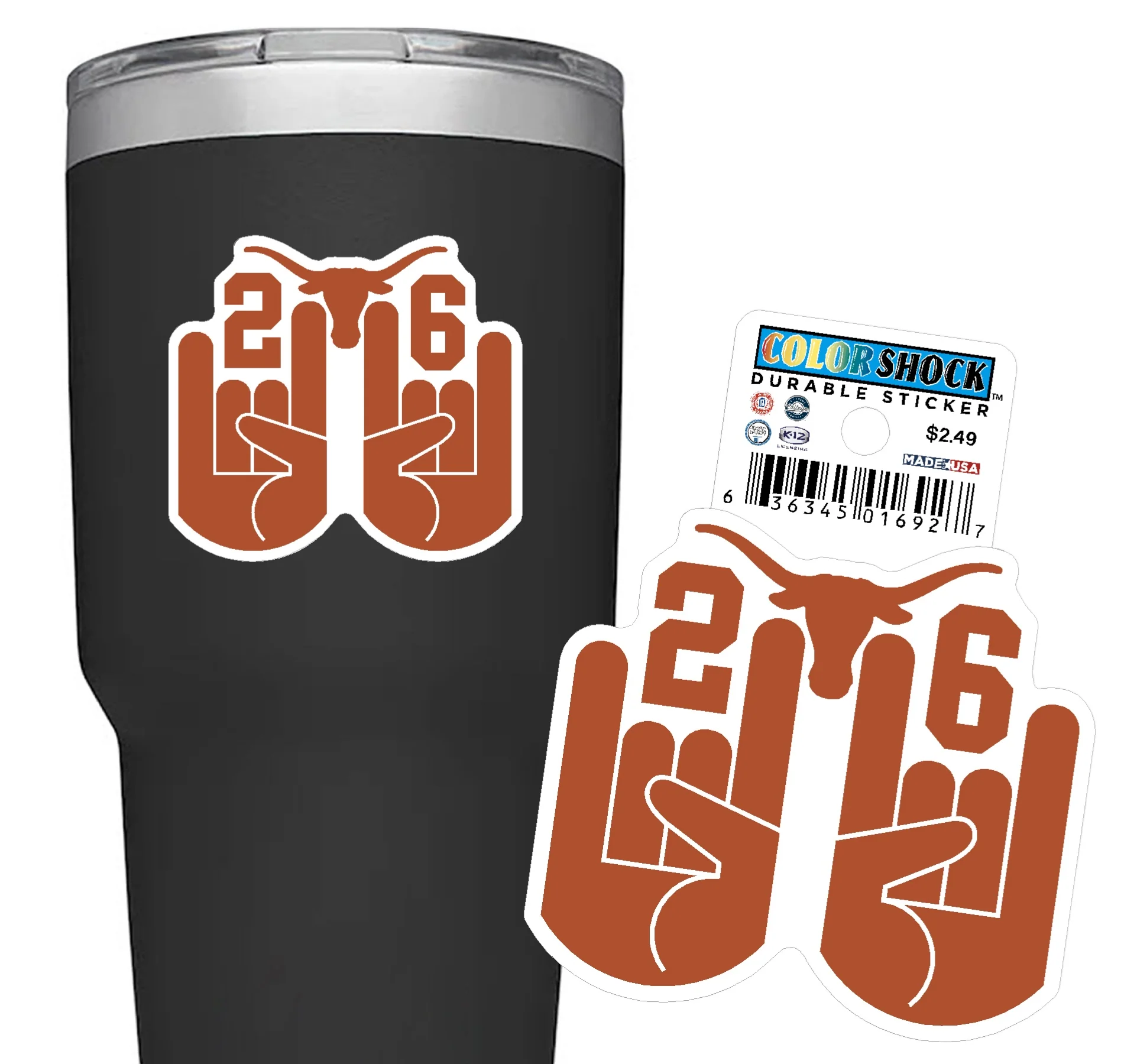 Texas Longhorns 2026 Horns Up Grad Sticker