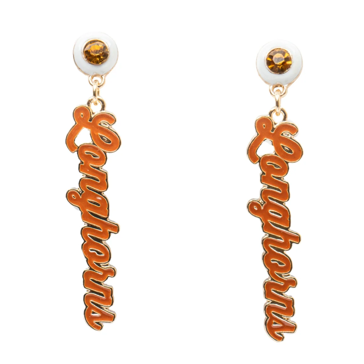 Texas Longhorns Autograph Enamel Earrings