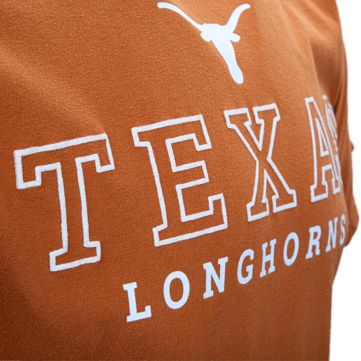 Texas Longhorns Block Suede Puff ComfortWash Tee - Image 2