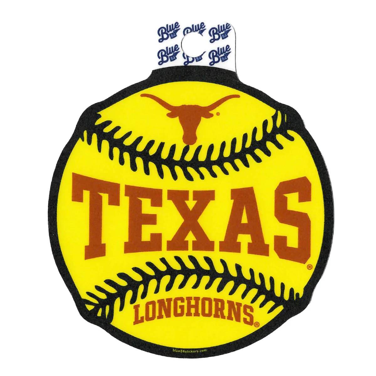 Texas Longhorns Blue 84 Softball Sticker