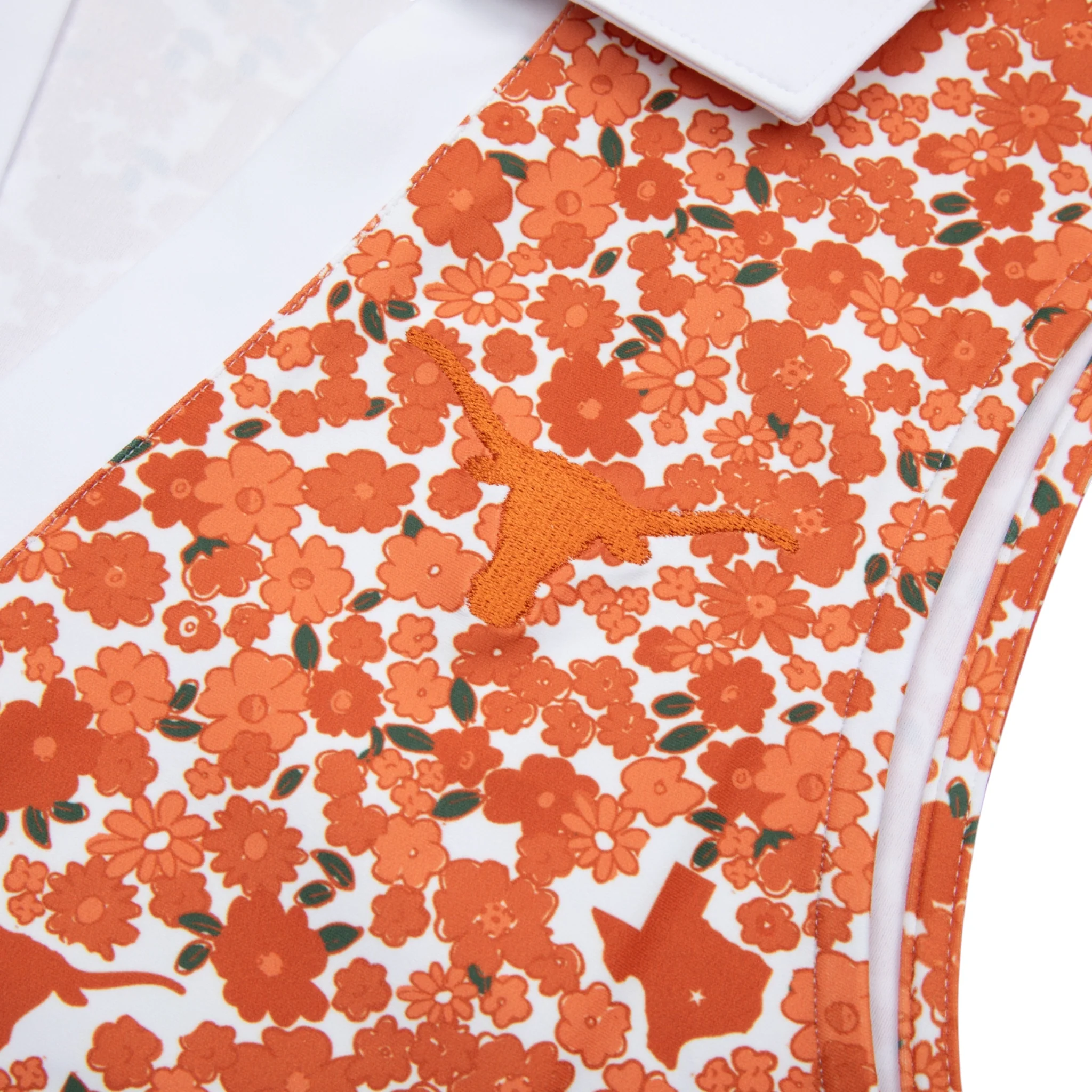 Texas Longhorns Bryce Tailgate Poppies Sleeveless Polo - Image 4