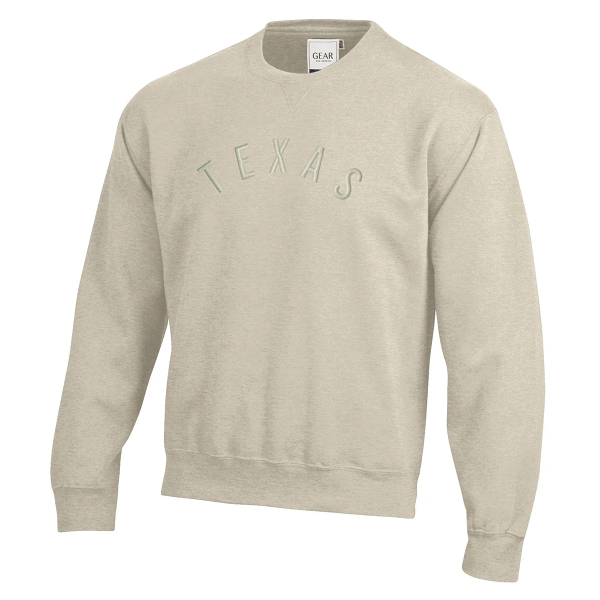 Texas Longhorns Gear Big Cotton Crew Texas 3D Tonal Fleece