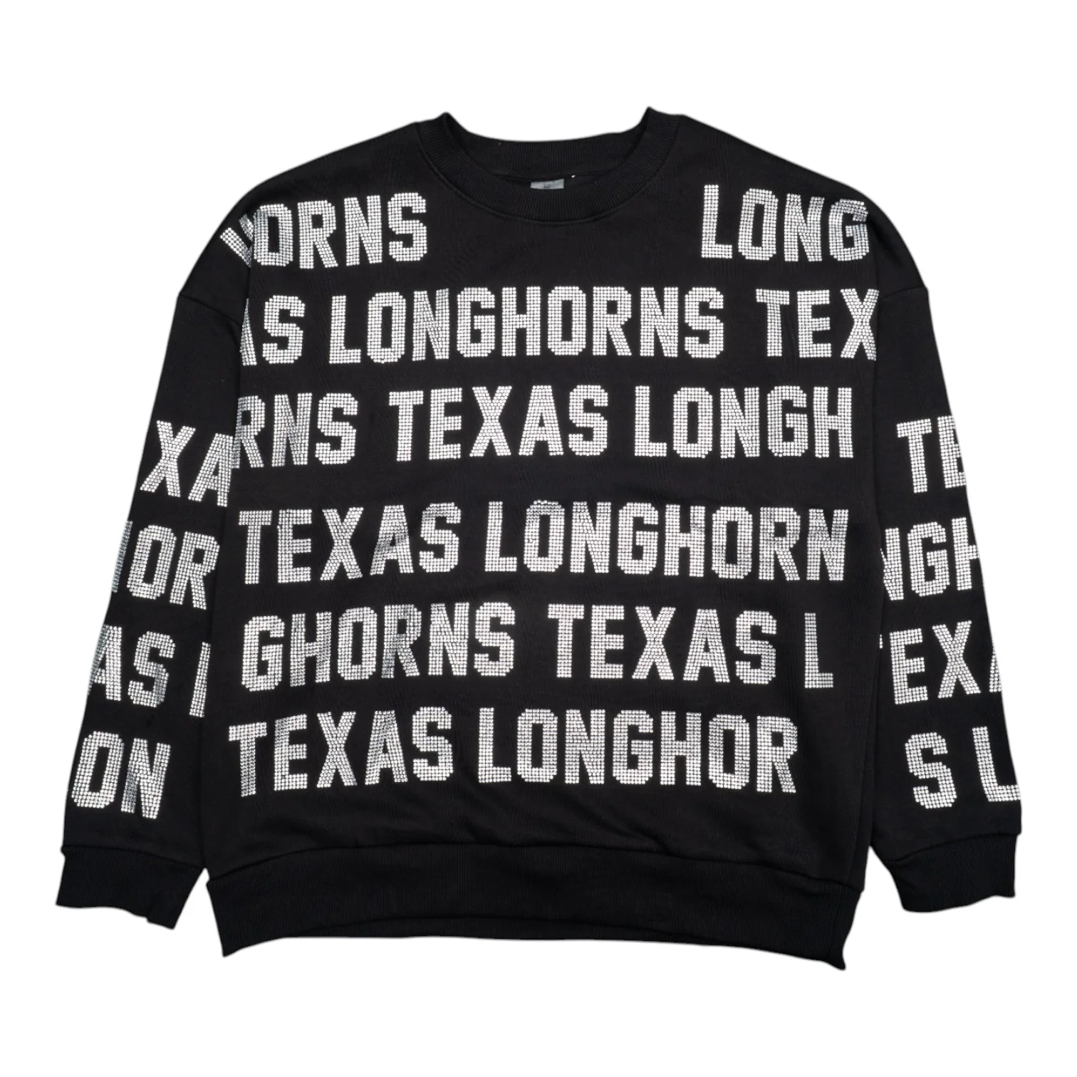 Texas Longhorns Hype Era Rhinestone Text Crew