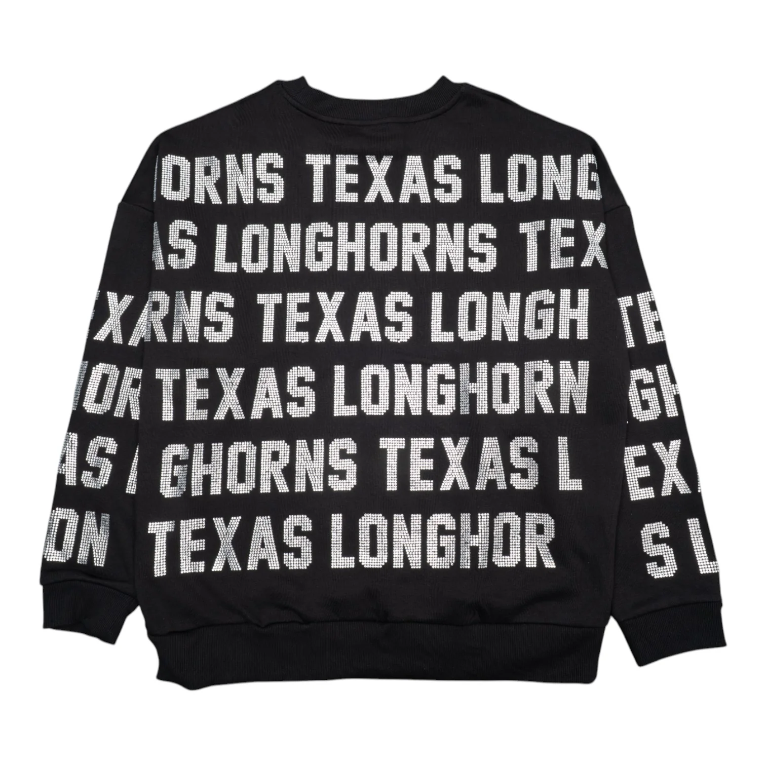 Texas Longhorns Hype Era Rhinestone Text Crew - Image 2