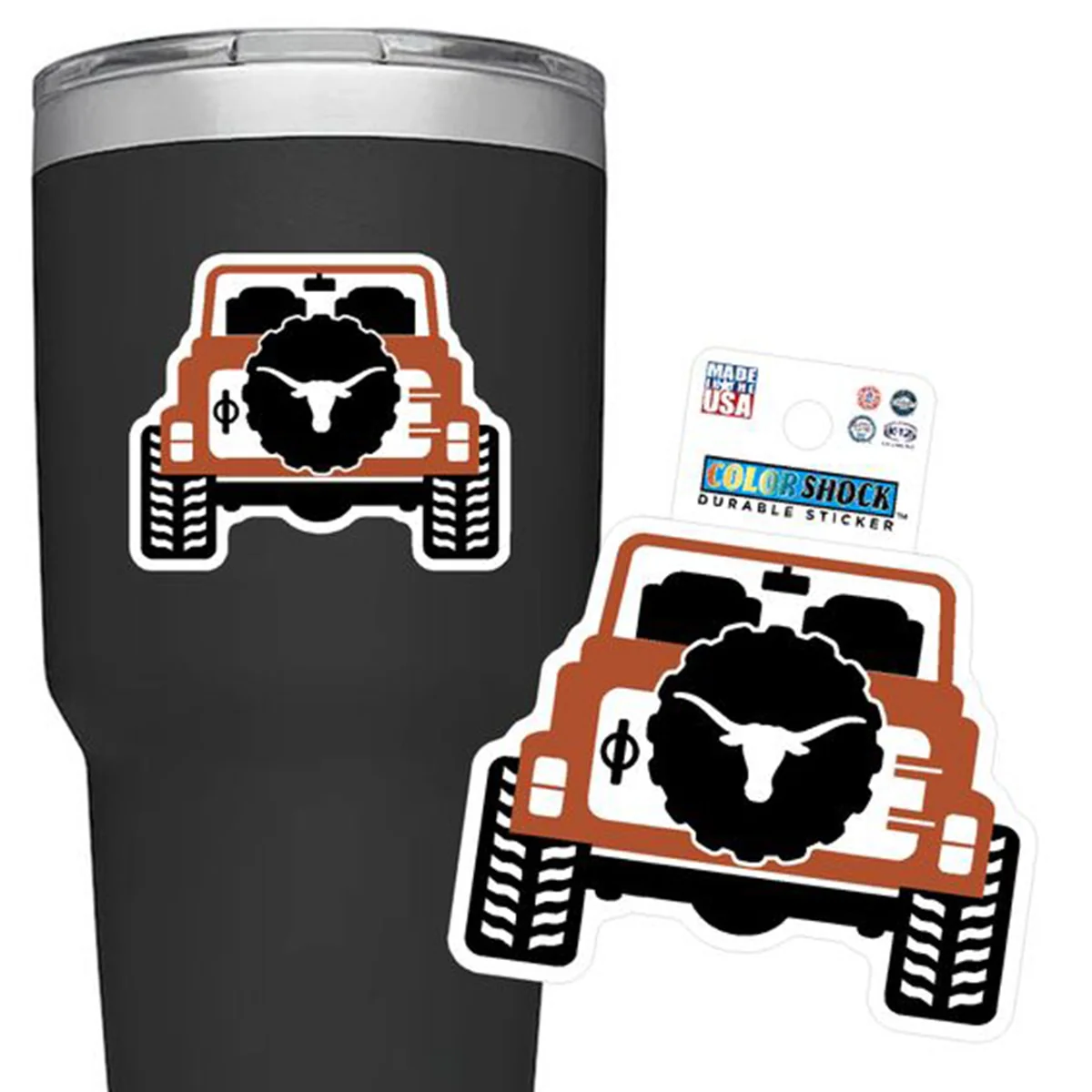 Texas Longhorns Jeep Rugged Sticker
