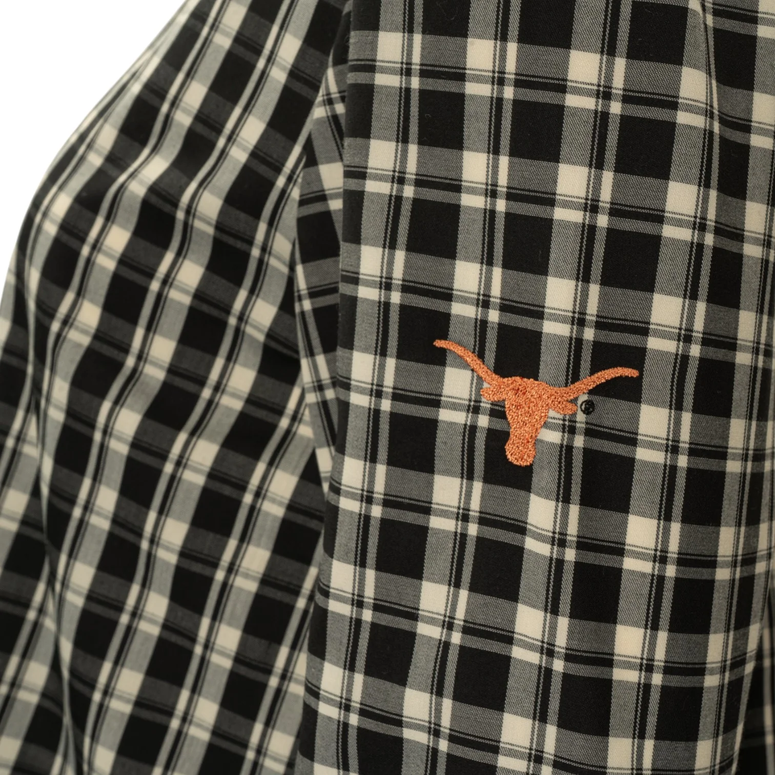 Texas Longhorns Plaid Ruched Yoke Blouse - Image 3