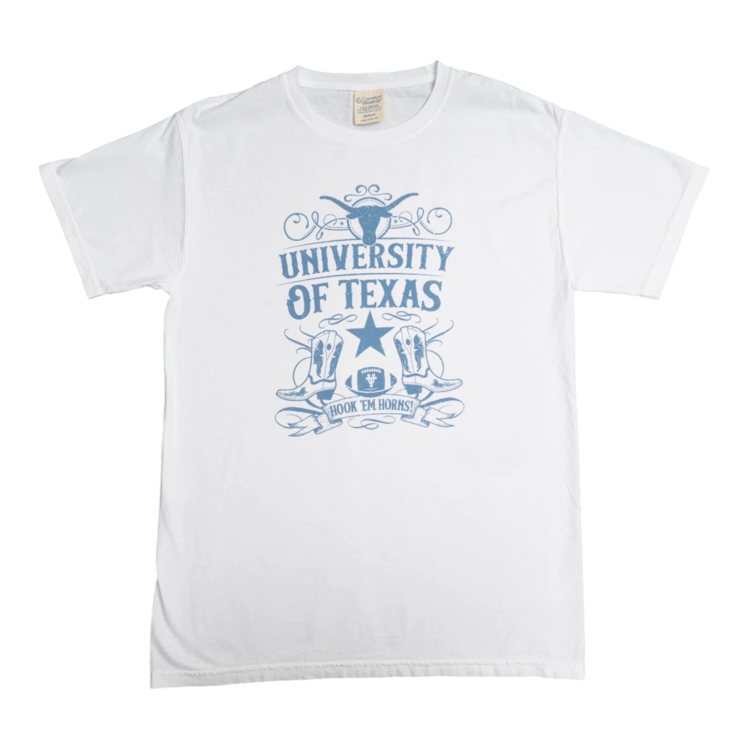Texas Longhorns Ribbon Boots ComfortWash Tee