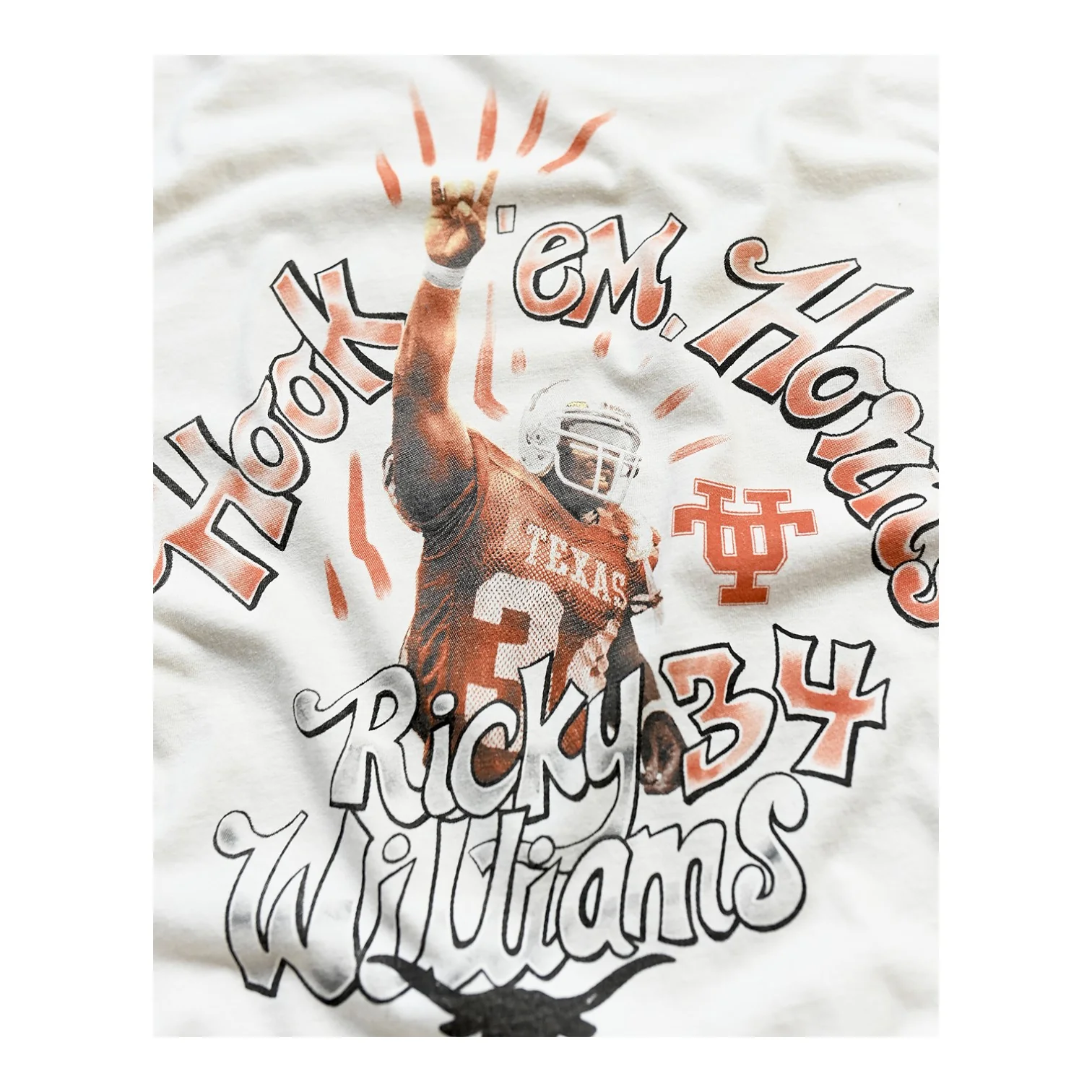 Texas Longhorns Ricky Williams Horns Tee - Image 3