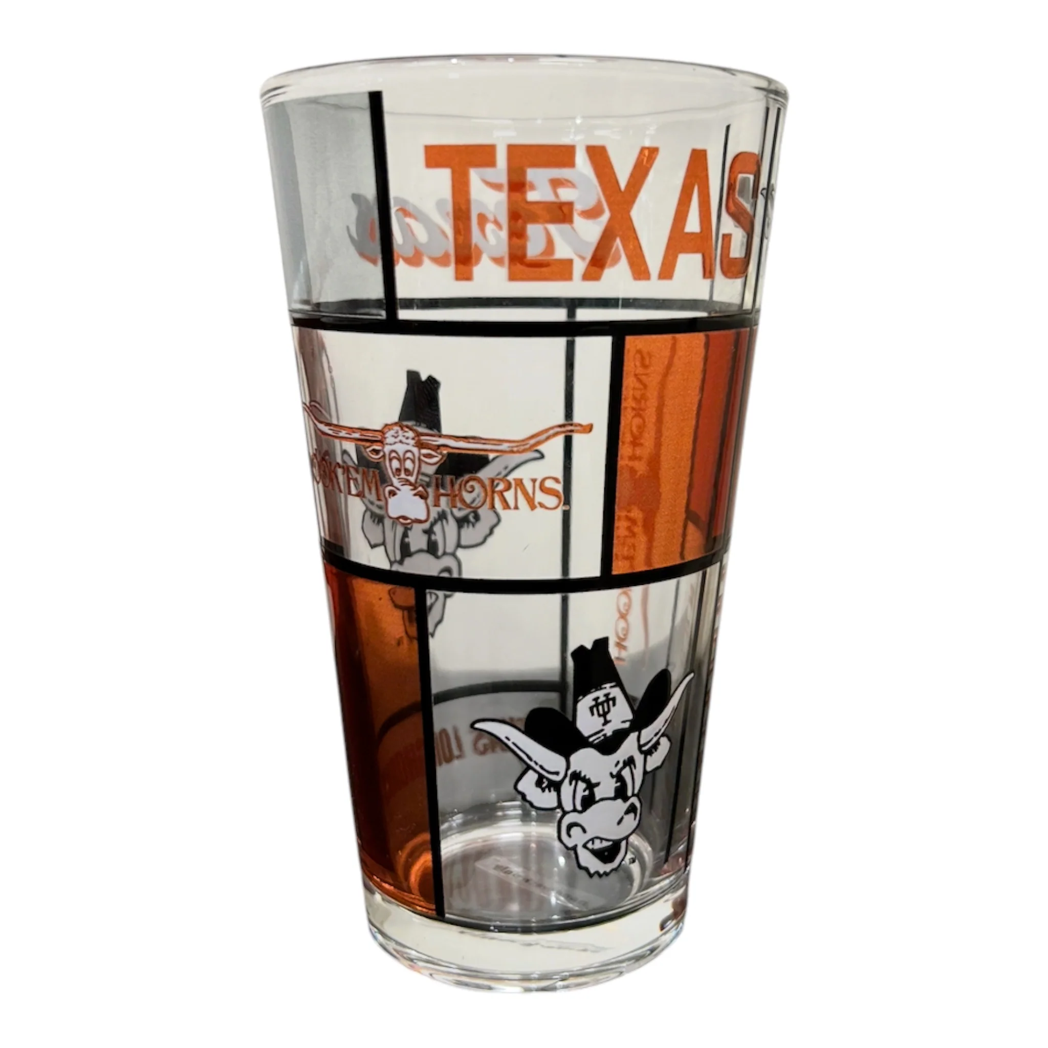 Texas Longhorns Stained Glass Vault Pint Glass - 16oz - Image 2