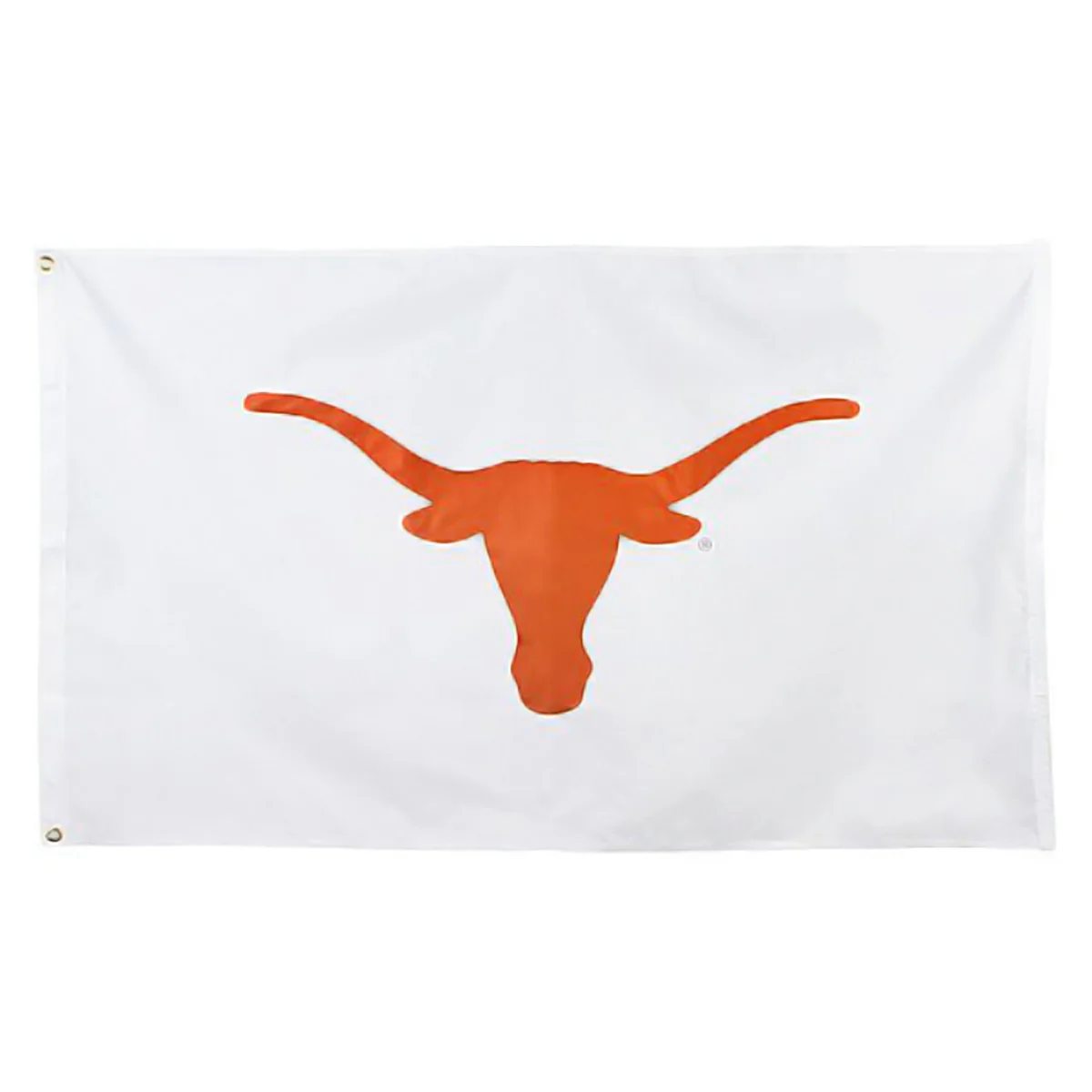 Texas Longhorns White Appliqué Flag with Grommets – 3' x 5'