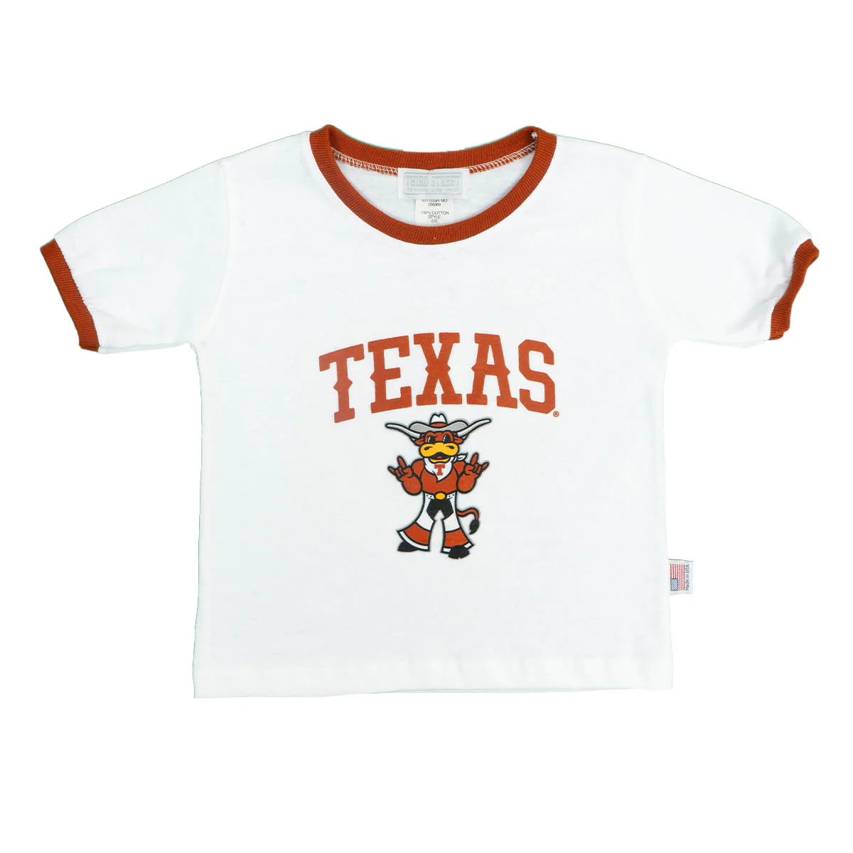 Toddler Texas Longhorns Western Hook'Em Vault Ringer Tee