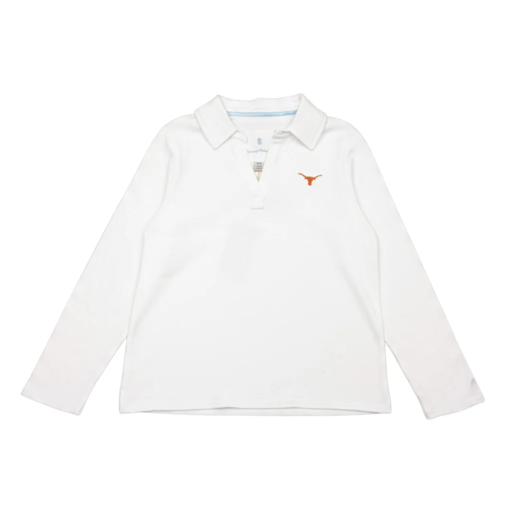 Tommy Bahama Texas Longhorns Marina Del Mar Long Sleeve Popover Top