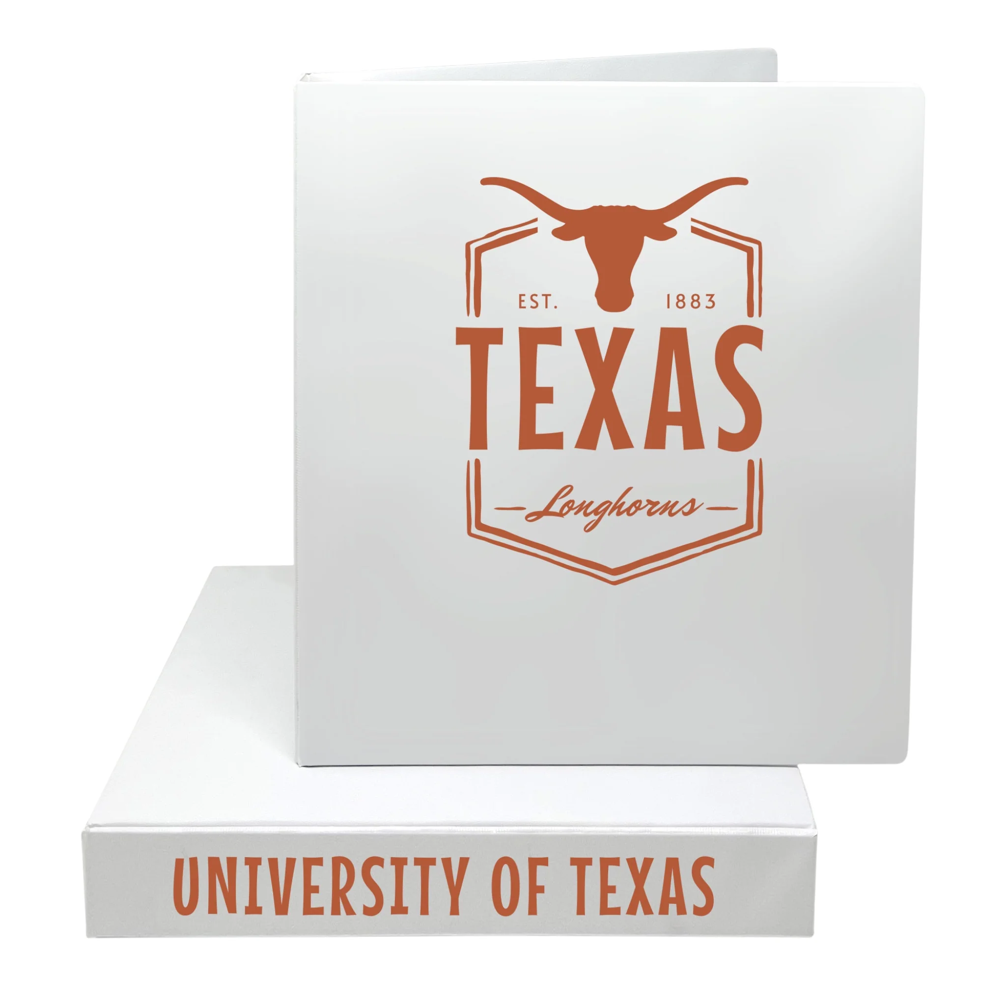 University of Texas 1.5" Binder - White