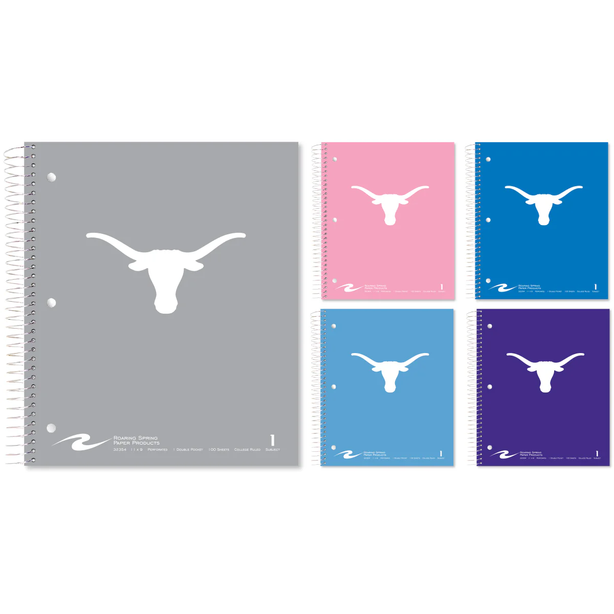 University of Texas Longhorn 1 Subject Spiral Notebook