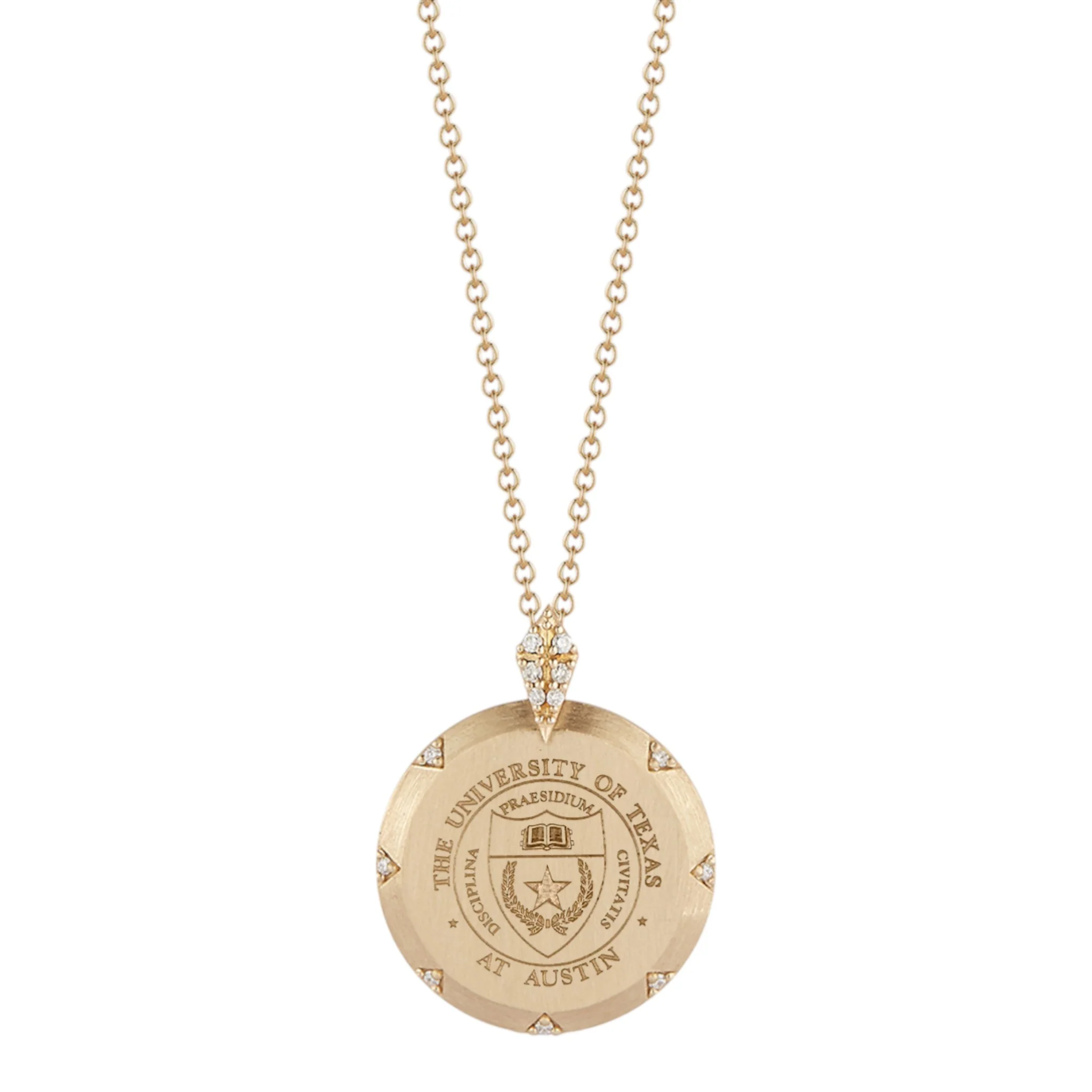 University of Texas Seal 7-Point Diamond Necklace