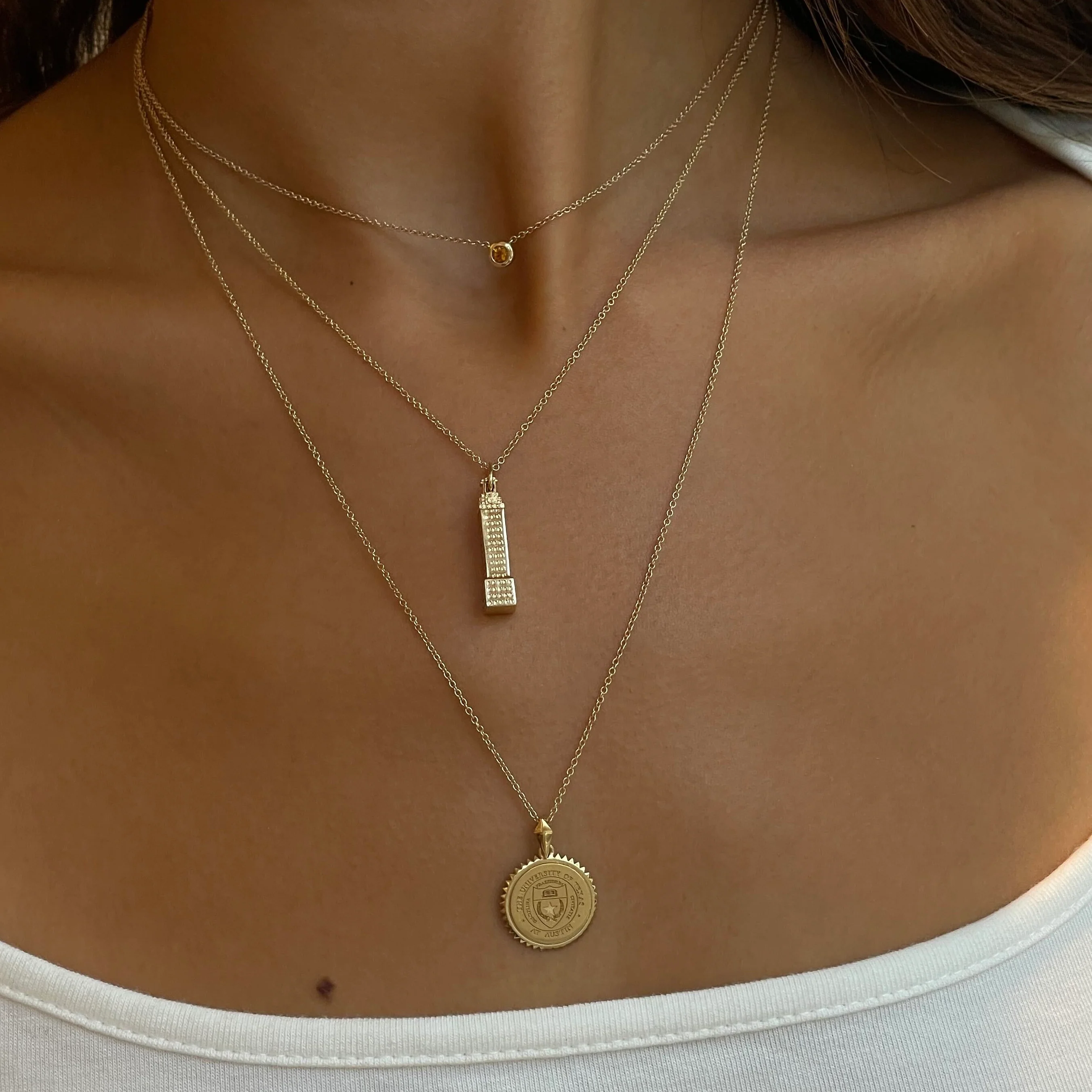 University of Texas Sunburst Crest Necklace - Image 3