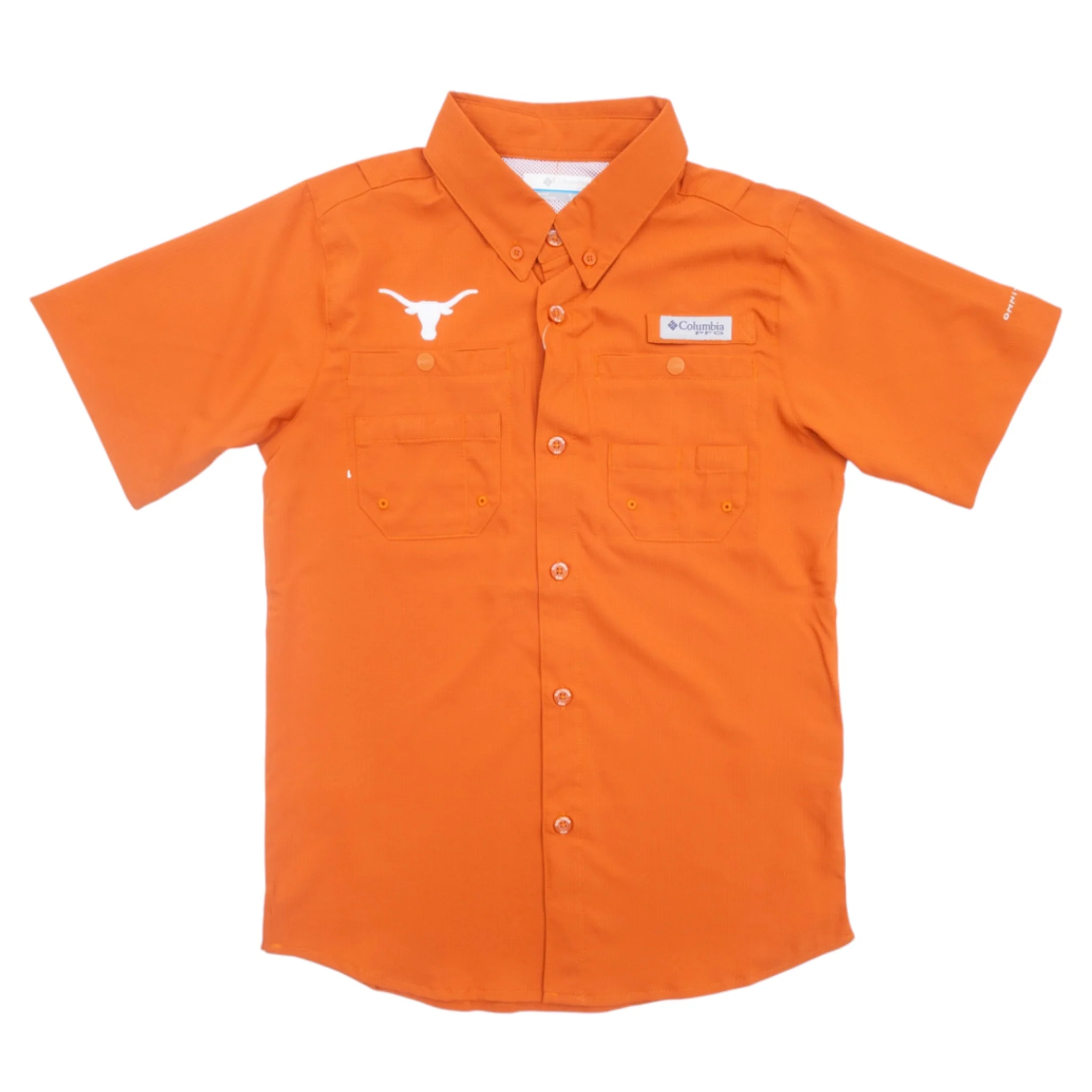 Youth Columbia Texas Longhorns Tamiami Short Sleeve Shirt