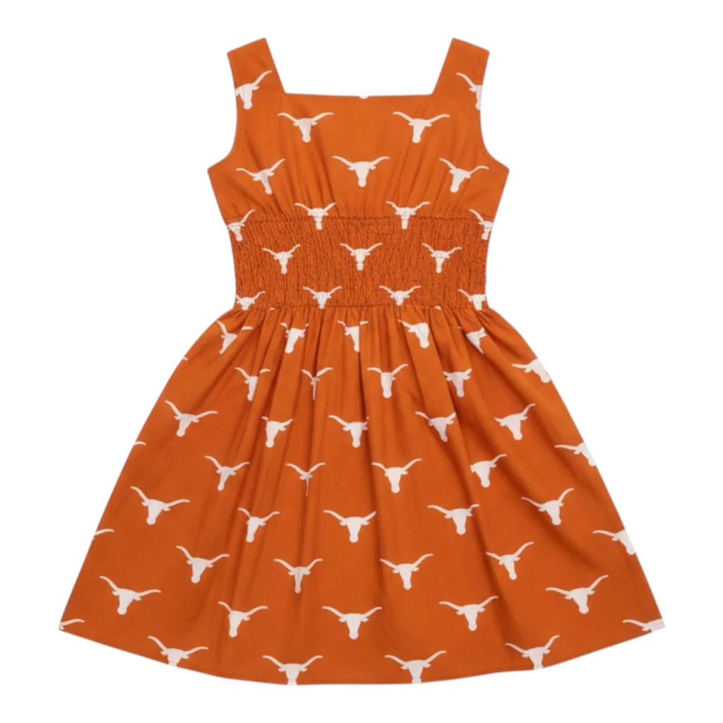 Youth Stewart Simmons Allover Print Poplin Smocked Dress