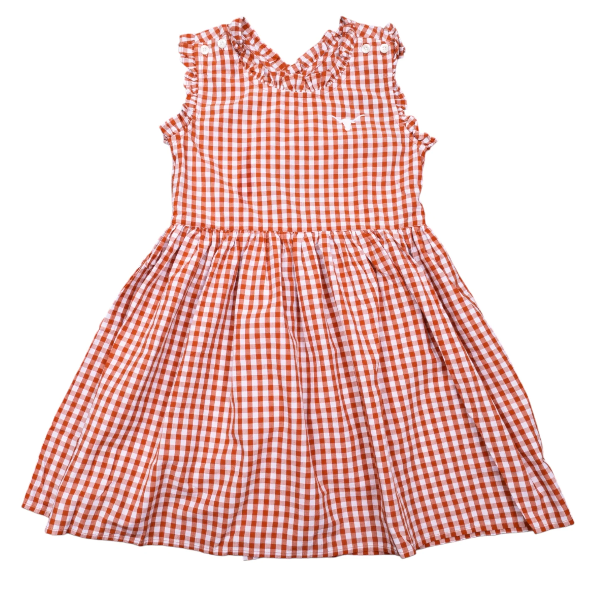 Youth Texas Longhorns Alora Gingham Dress