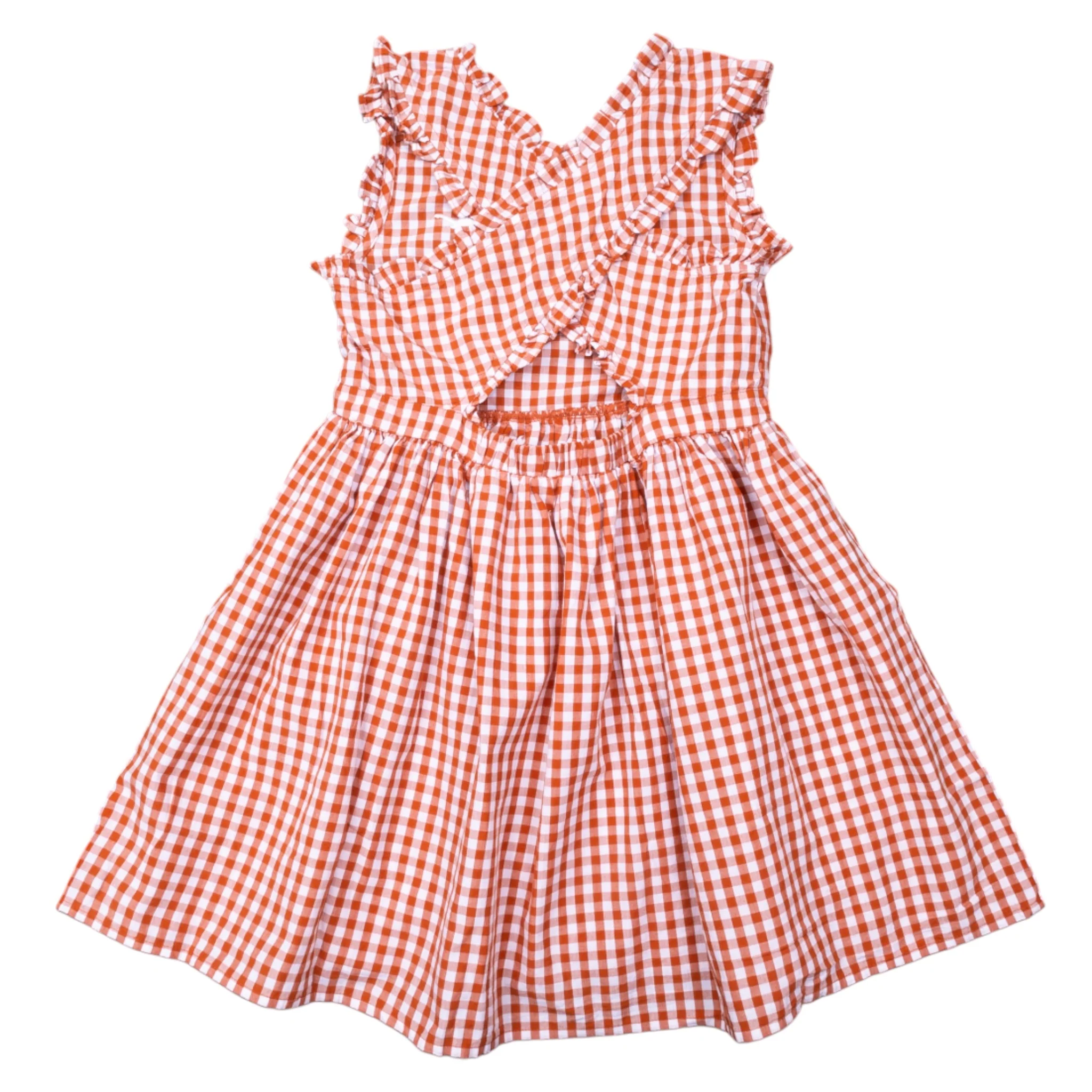 Youth Texas Longhorns Alora Gingham Dress - Image 3