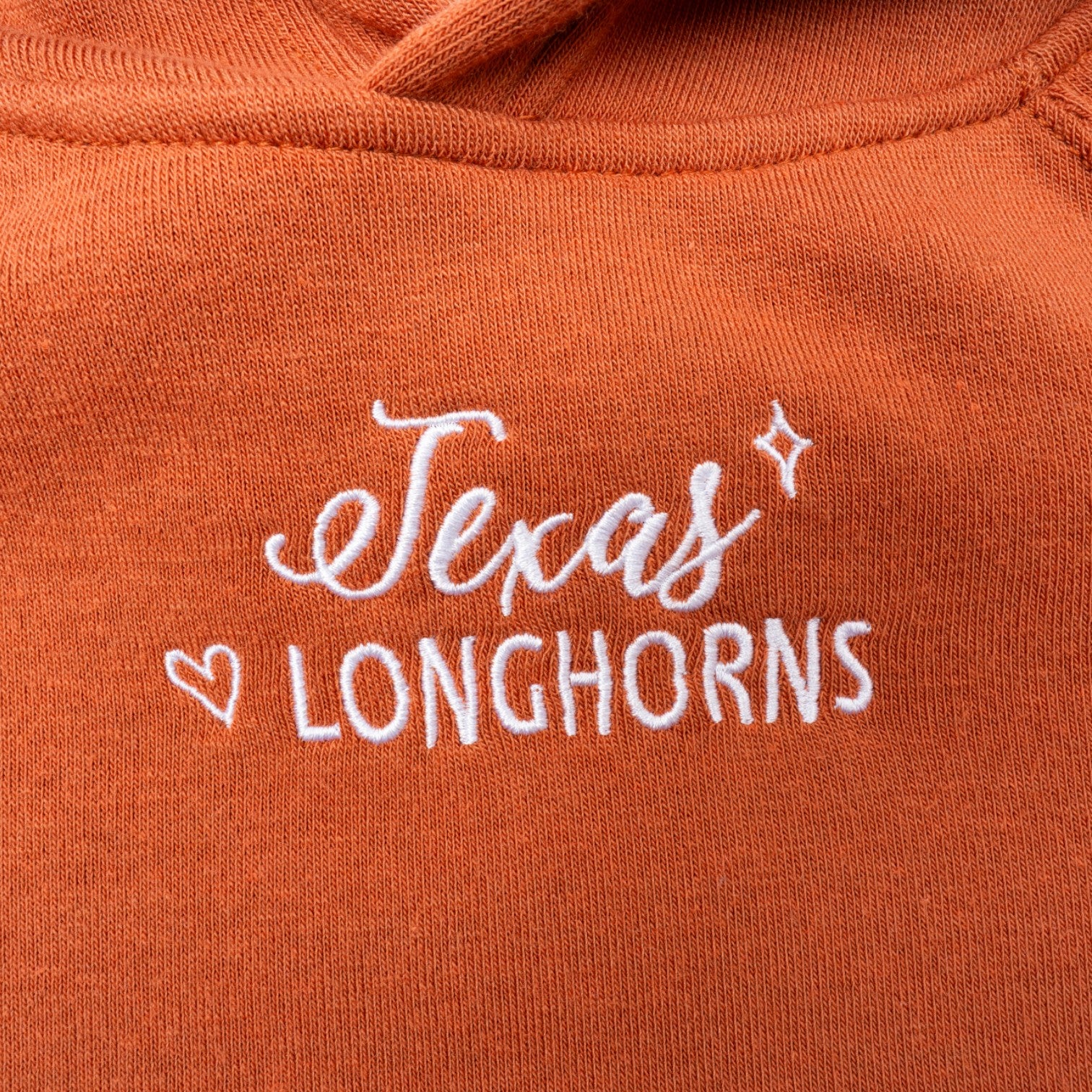 Youth Texas Longhorns Fleece Heart Print Hoodie - Image 2