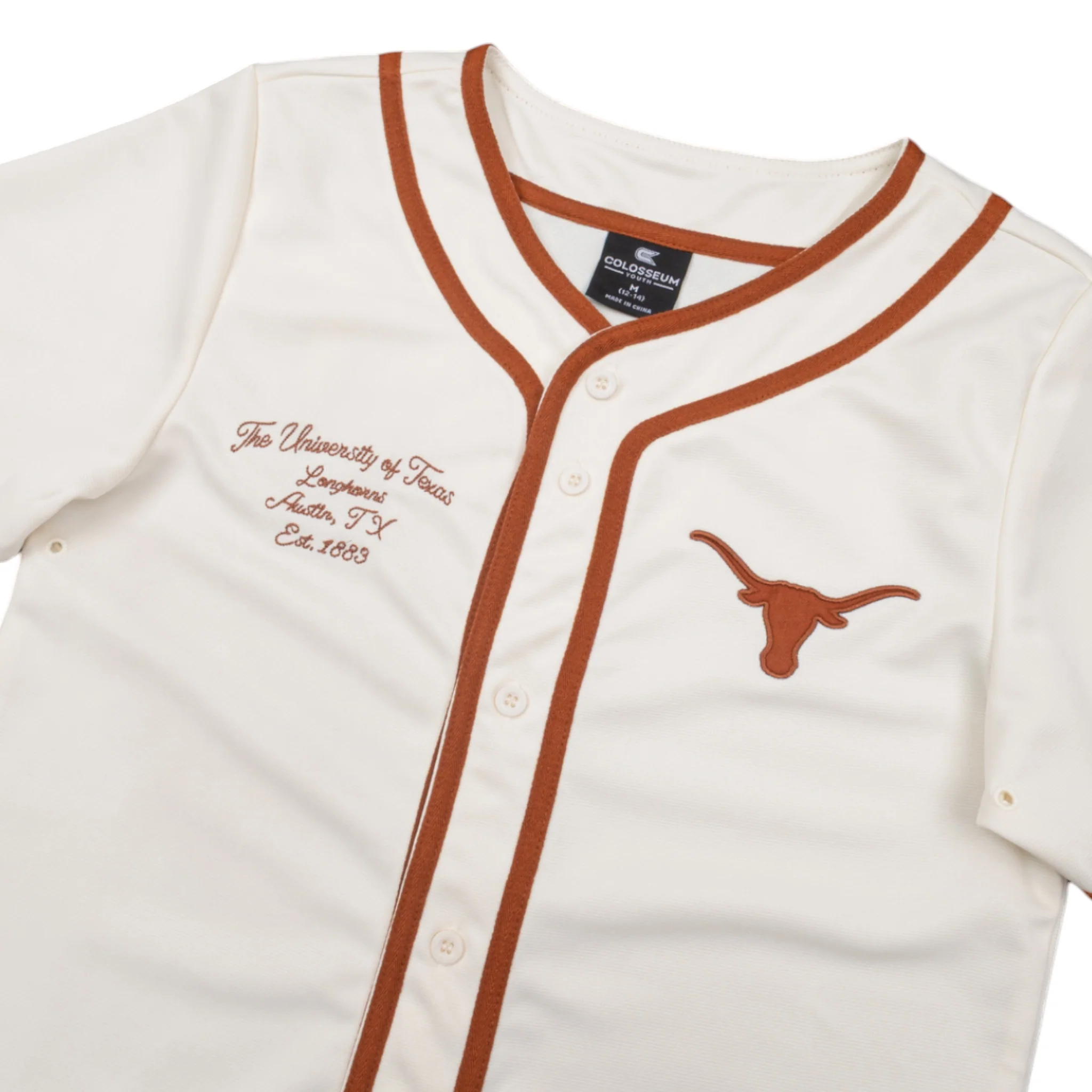 Youth Texas Longhorns Hunter Seeker Baseball Jersey - Image 2