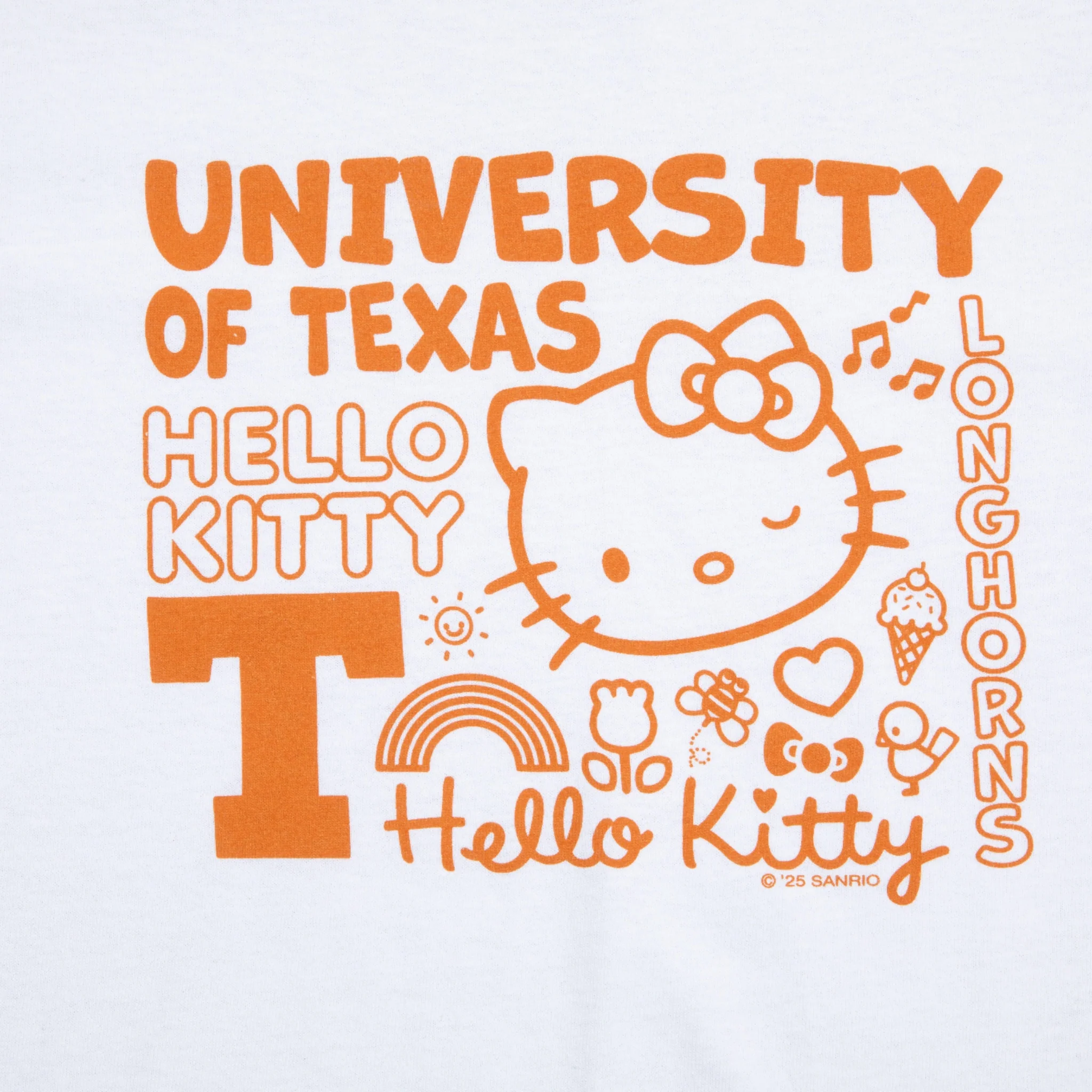 Youth Texas Longhorns Hello Kitty Tee - Image 2